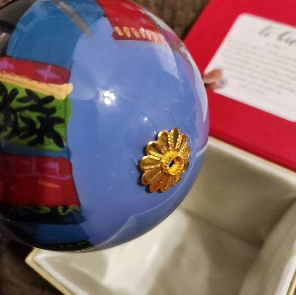 Pier 1 Hand Painted Christmas Ornament Li Bien Nativity Mary Joseph Jesus Rare - Picture 7 of 9